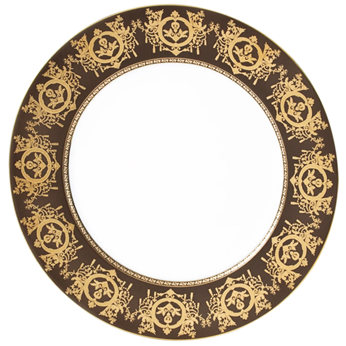 Elegant Victorian-Inspired Bronze Ornamental Circle Clipart Frame Design