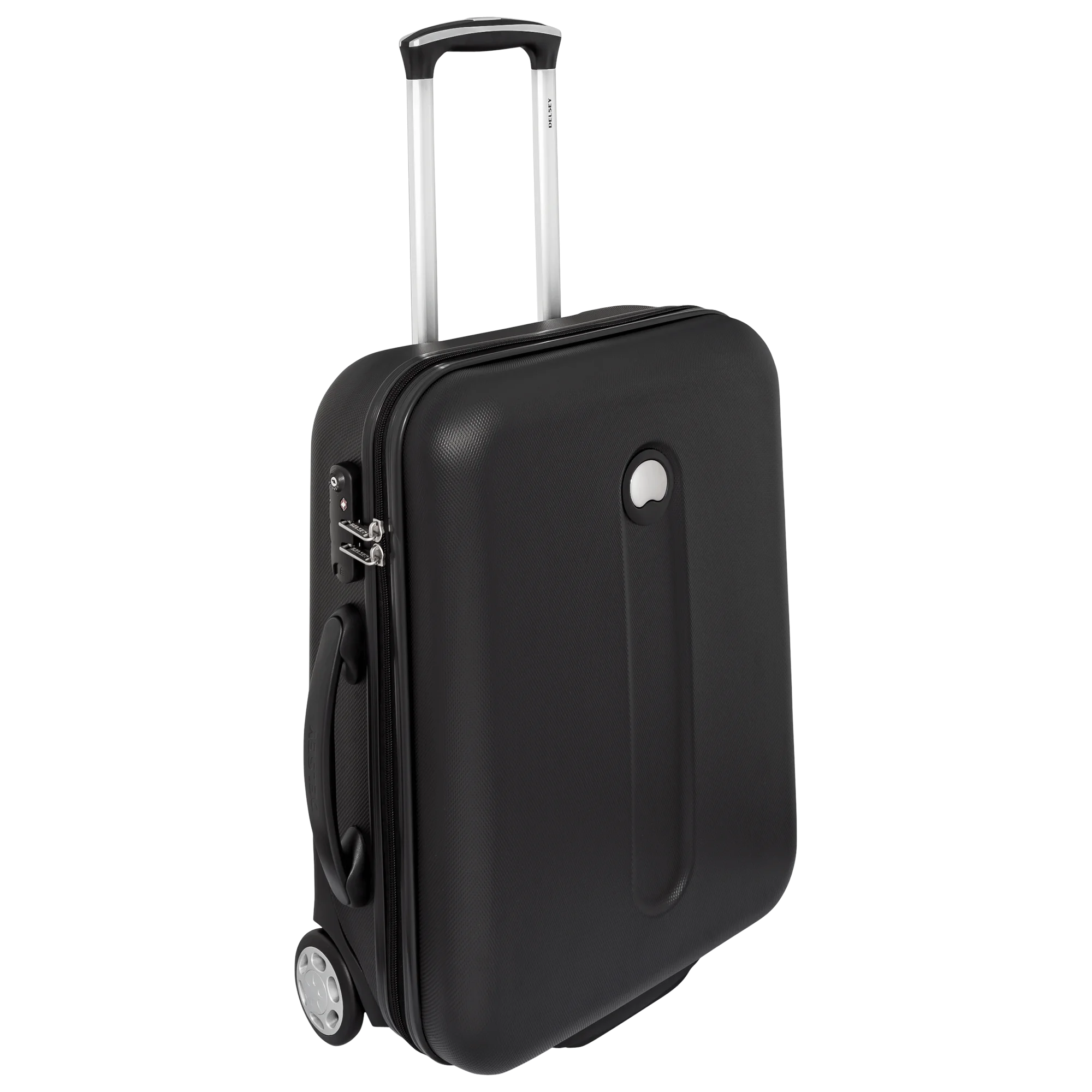 Sleek Black Rolling Suitcase Clipart: Compact Travel Companion for Modern Journeys