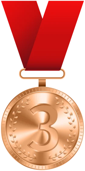 Third Place Bronze Medal Clipart: Commemorative Achievement Award Design