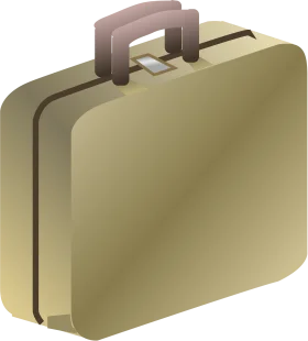 Vintage Soft-Toned Travel Companion Suitcase Clipart Illustration