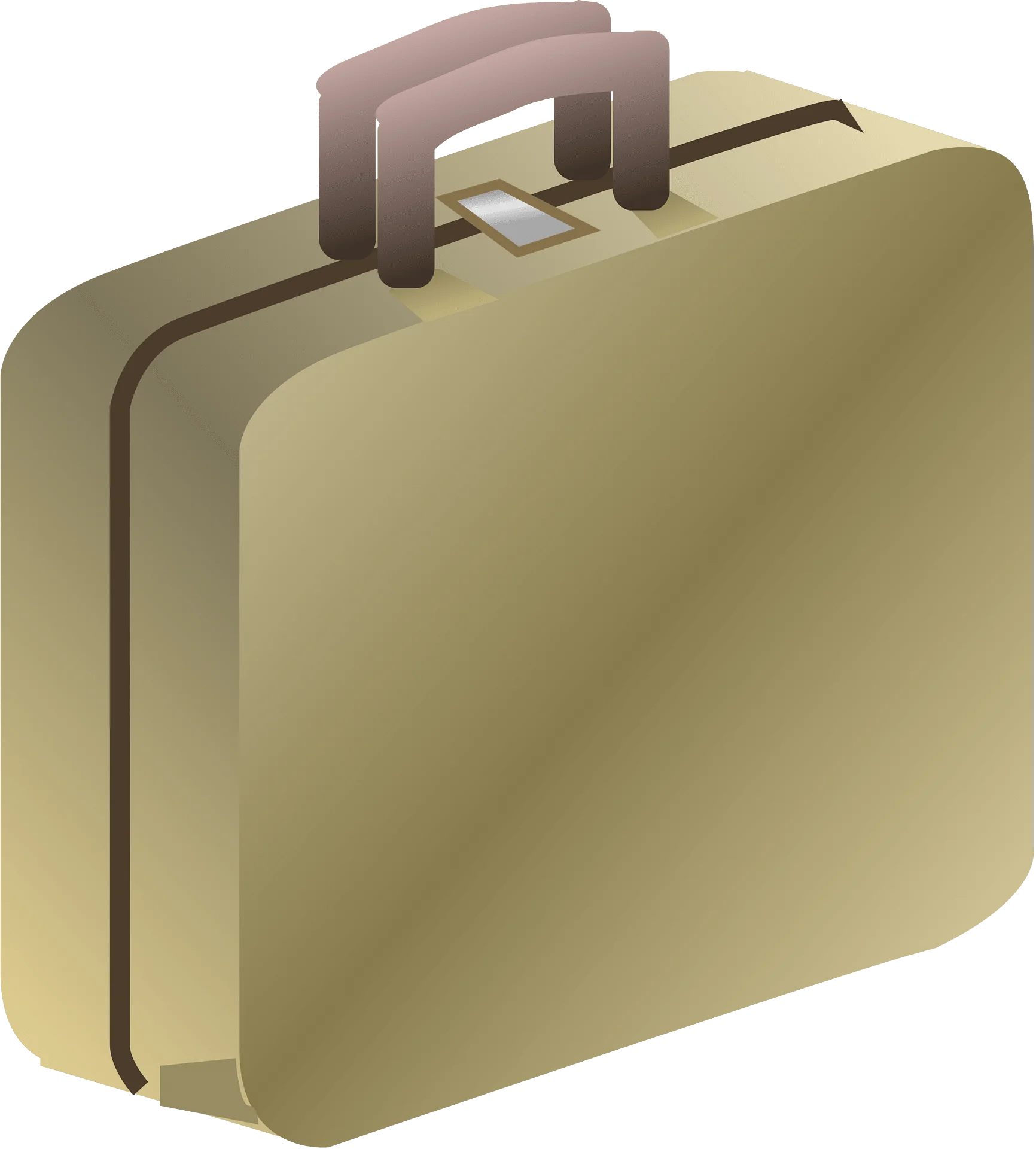 Vintage Soft-Toned Travel Companion Suitcase Clipart Illustration