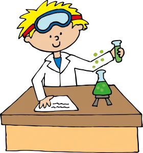 Young Enthusiastic Scientist Clipart: Exploring the Wonders of Laboratory Experiments