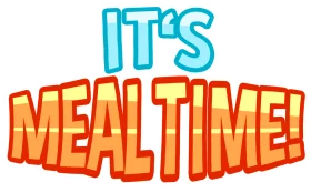 Exciting Burst of Color Meal Time Clipart Typography Design