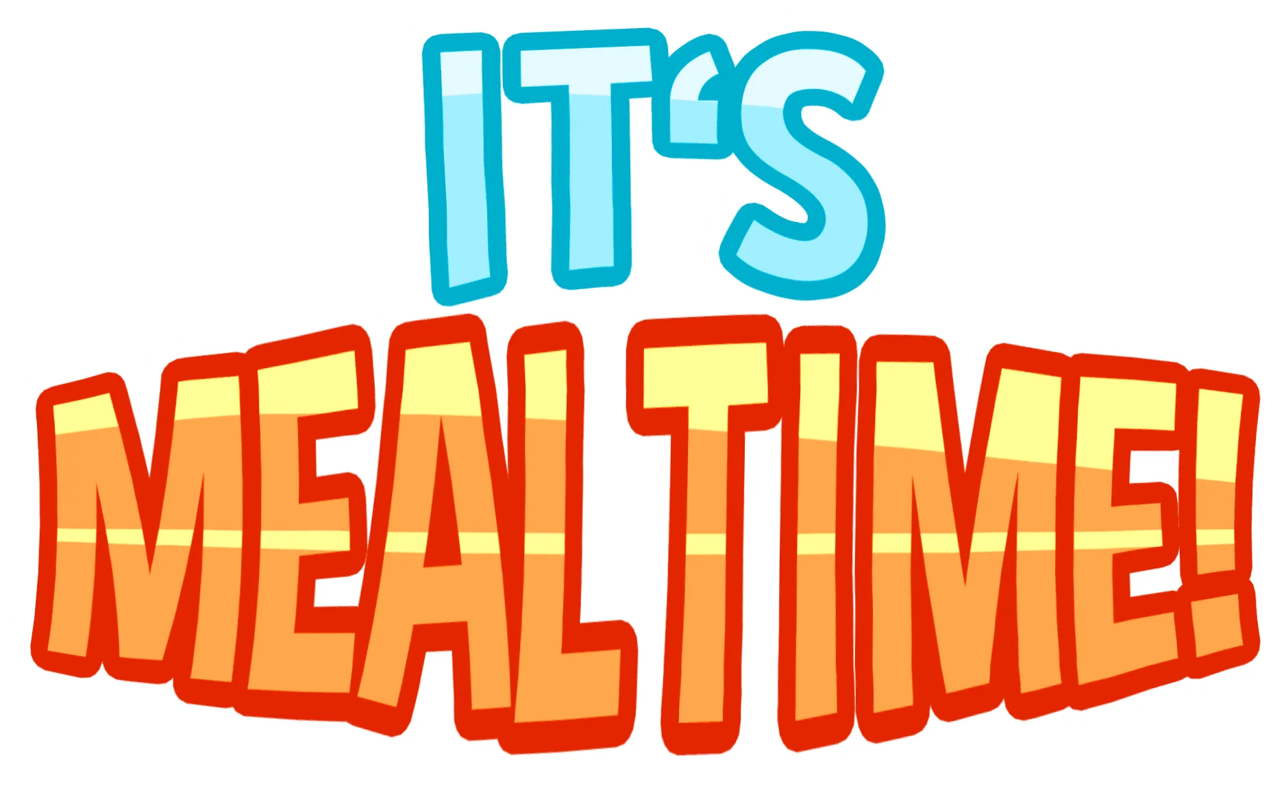 Exciting Burst of Color Meal Time Clipart Typography Design