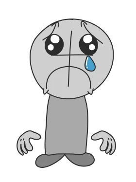 Melancholic Stick Figure Clipart Expressing Deep Emotional Sorrow and Dejection
