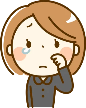 Melancholy Moments: Cartoon Clipart Illustration of Emotional Tearful Expression