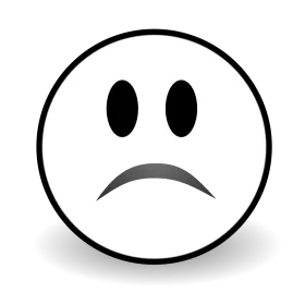 Monochrome Sad Emoji Clipart: A Simple Expression of Emotional Melancholy