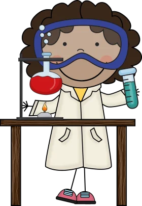 Playful Young Scientist Clipart: Exploring Chemistry with Curiosity and Joy