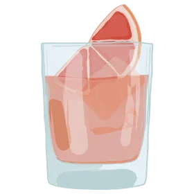 Refreshing Watermelon Aguas Frescas Clipart with Geometric Glass Design