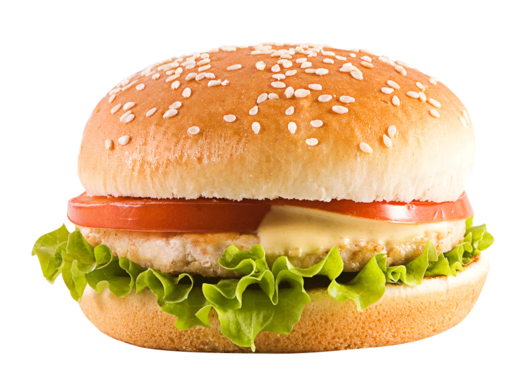 Classic Cheeseburger Clipart: Appetizing Fast Food Graphic with Fresh Ingredients