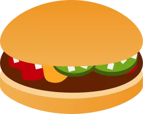 Classic Cheeseburger Clipart: Delicious Layers of Culinary Simplicity