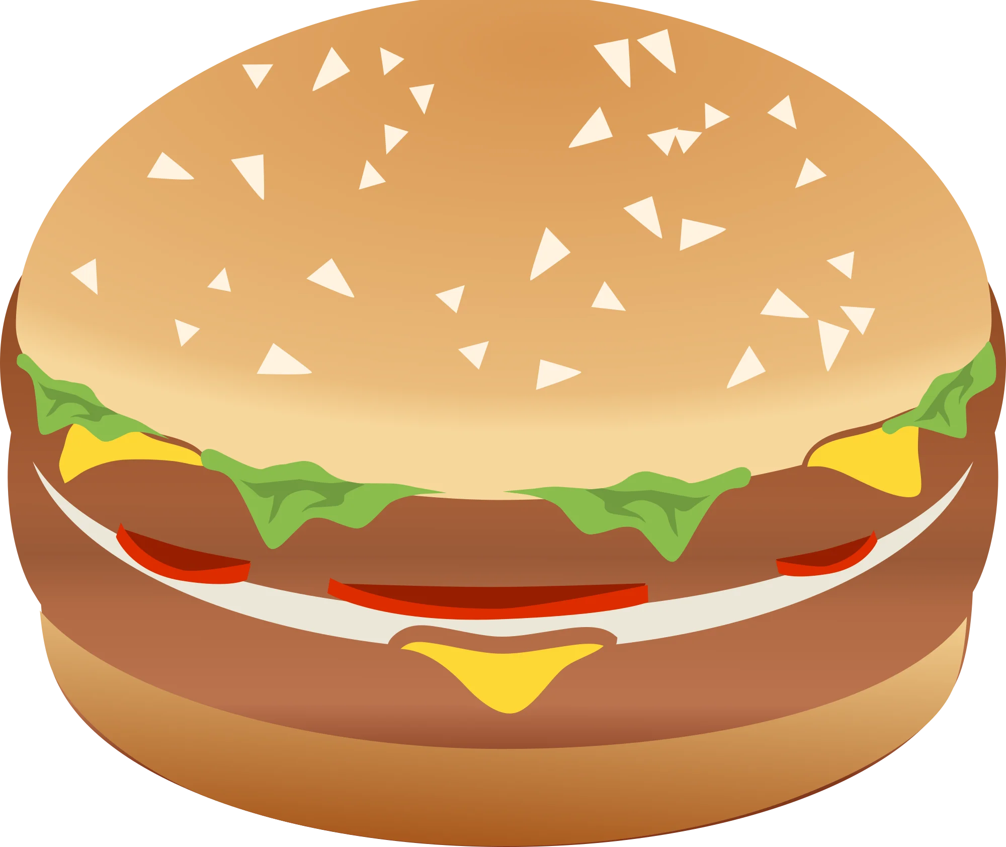Classic Cheeseburger Clipart: Deliciously Illustrated Fast Food Graphic Design