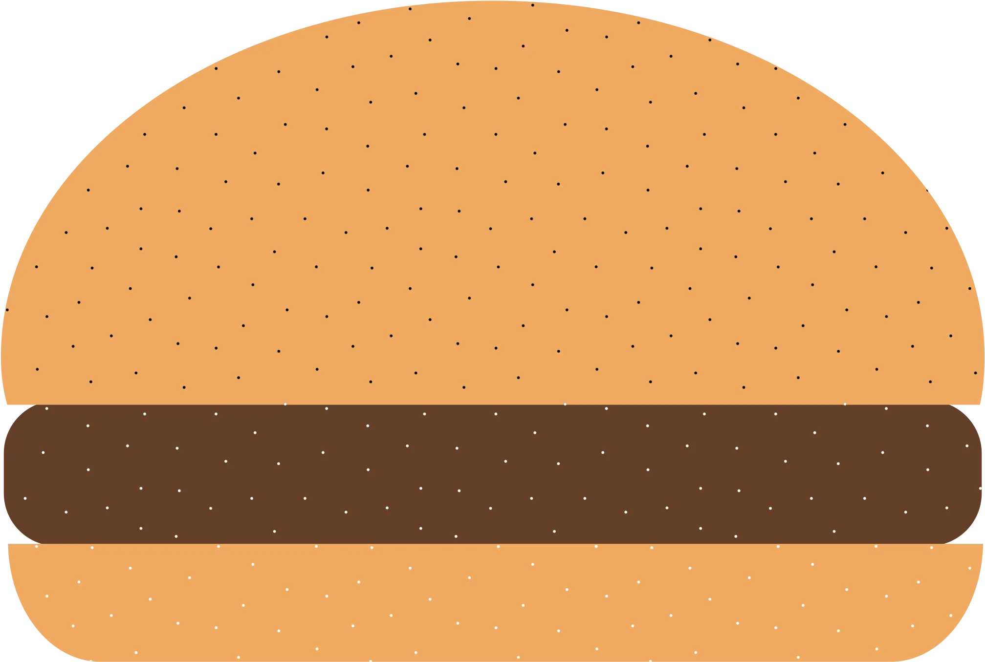 Classic Minimalist Hamburger Clipart Design with Simple Geometric Shapes