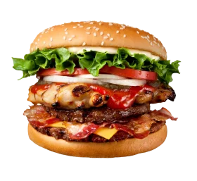 Delectable Cheeseburger Clipart with Melted Cheese and Fresh Ingredients
