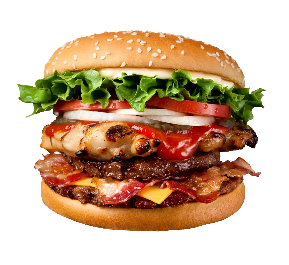 Delectable Cheeseburger Clipart with Melted Cheese and Fresh Ingredients