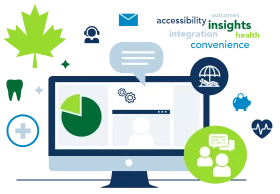 Digital Healthcare Software Insights Accessibility Clipart Illustration