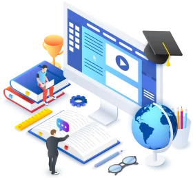 Innovative Digital Learning and Educational Technology Clipart Illustration