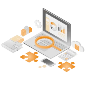 Isometric Data Analysis and Software Development Workflow Clipart Illustration