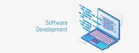 Isometric Laptop Representing Modern Software Development Clipart Illustration
