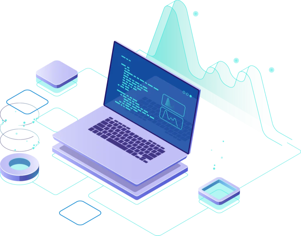 Isometric Software Development and Programming Clipart Illustration