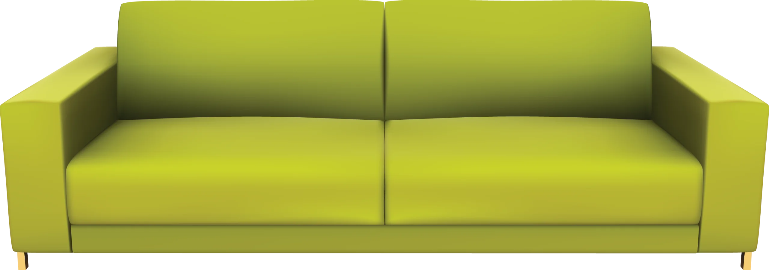 Modern Minimalist Lime Green Sofa Clipart Design for Contemporary Interiors