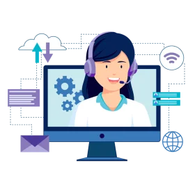 Technical Support Professional Clipart Showcasing Digital Communication Solutions