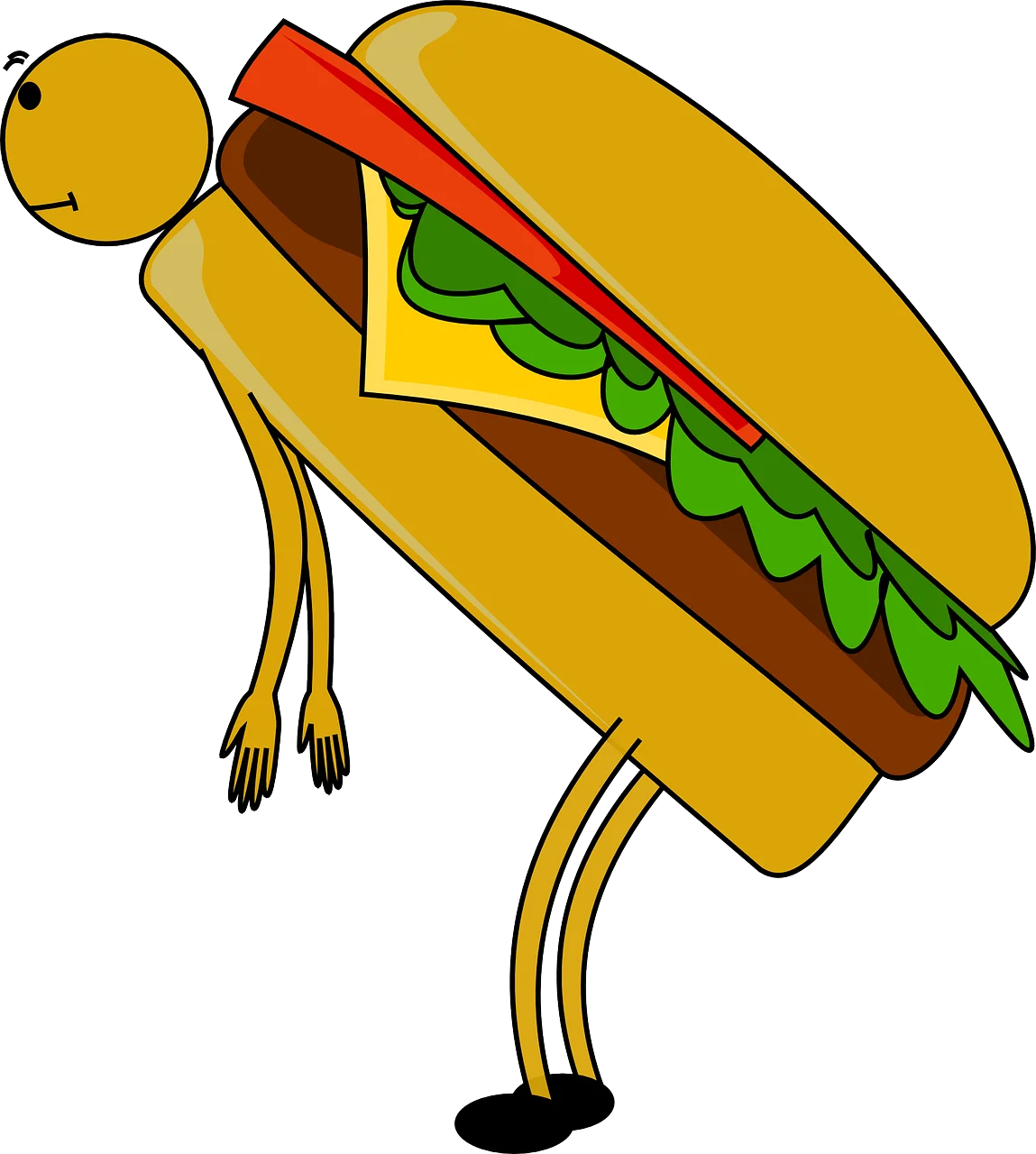 Whimsical Cartoon Hot Dog Clipart with Animated Character Design
