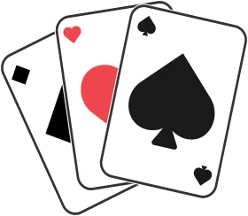 Classic Black and Red Playing Cards Clipart Design with Ace and Heart Symbols
