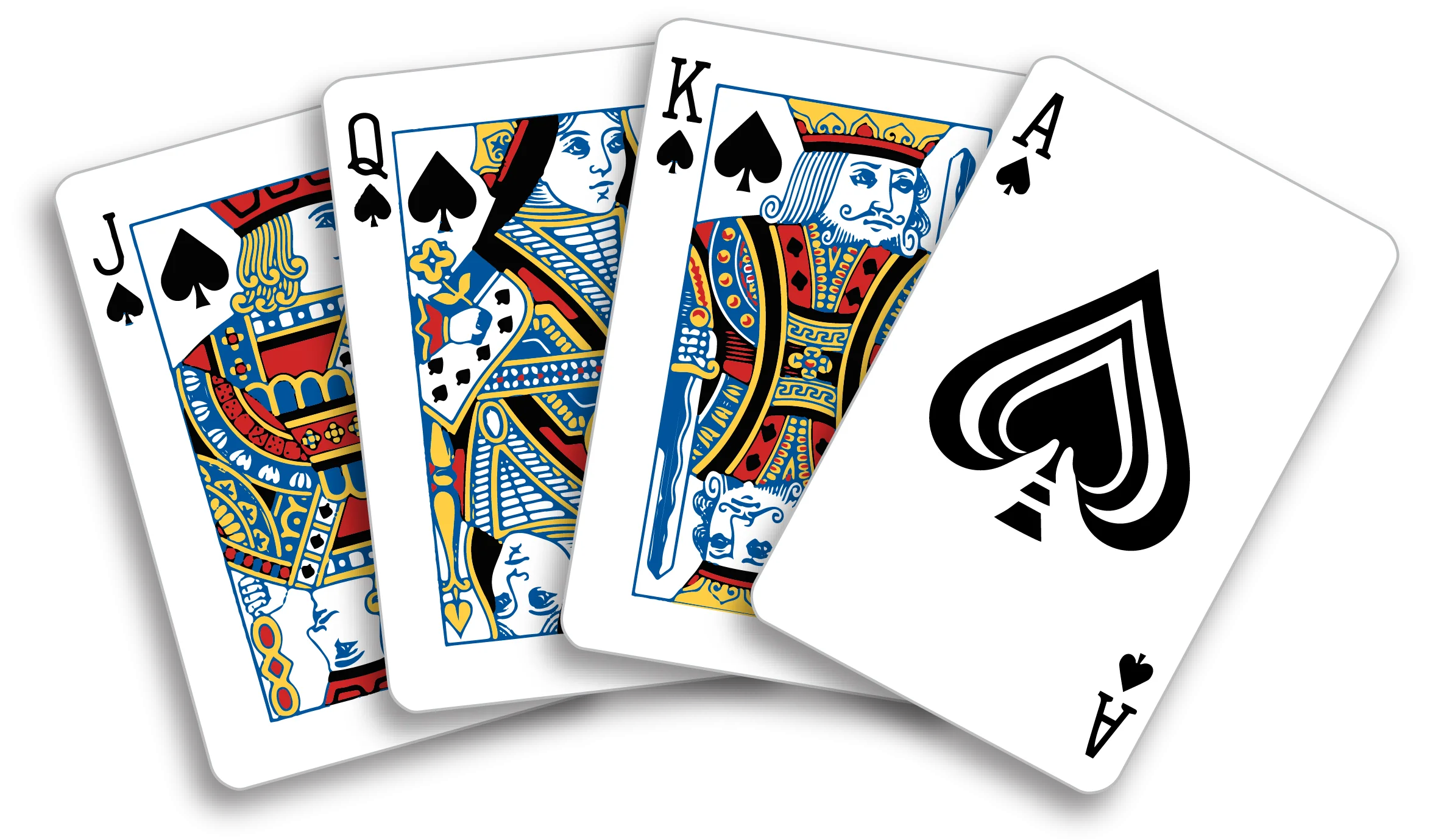 Classic Playing Card Faces Clipart Featuring Royal Face Cards and Ace