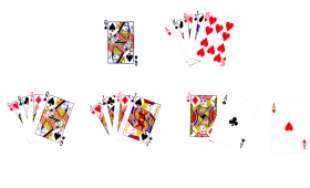 Classic Playing Cards Clipart Collection: Scattered Deck Elements Design