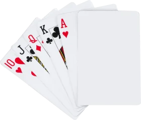 Classic Playing Cards Clipart Featuring Royal Flush in Hearts Design