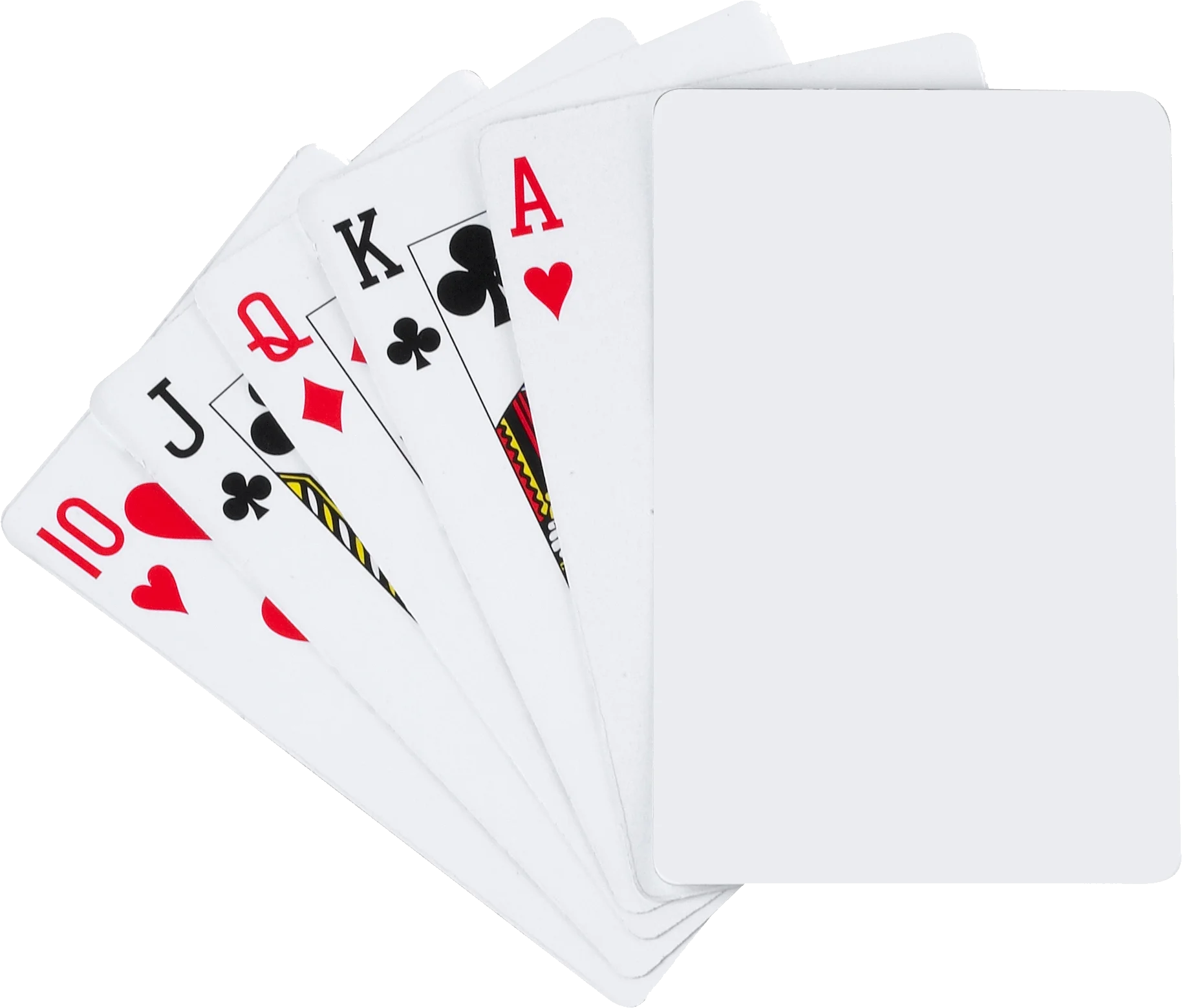 Classic Playing Cards Clipart Featuring Royal Flush in Hearts Design
