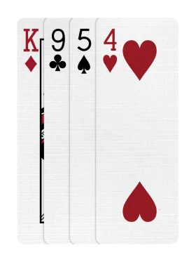Classic Poker Playing Cards Clipart with Red and Black Suits