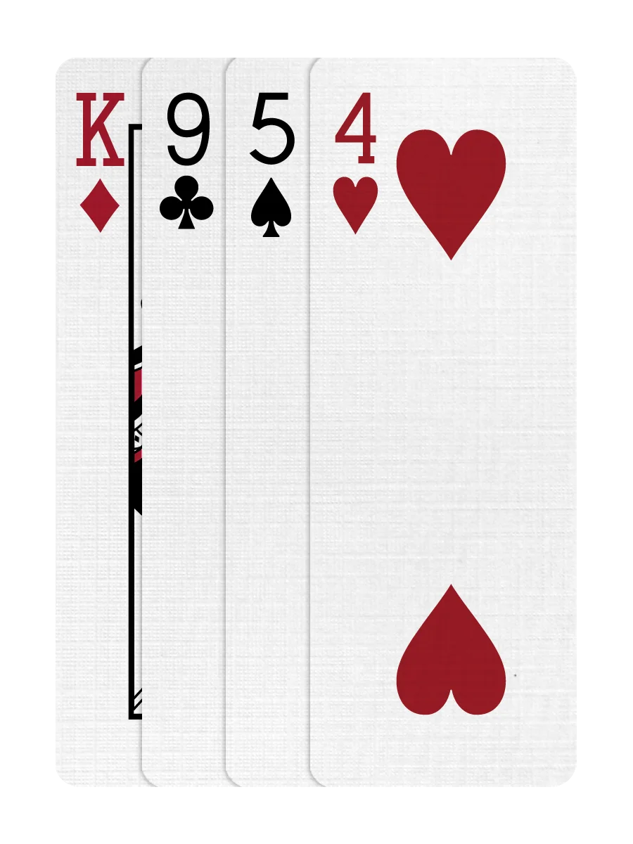 Classic Poker Playing Cards Clipart with Red and Black Suits