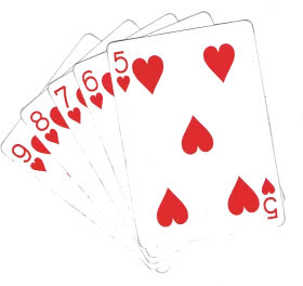 Classic Red Hearts Suit Playing Cards Clipart Design for Game Enthusiasts