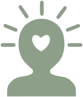 Compassionate Mind Silhouette Clipart Representing Emotional Wellness and Inner Peace