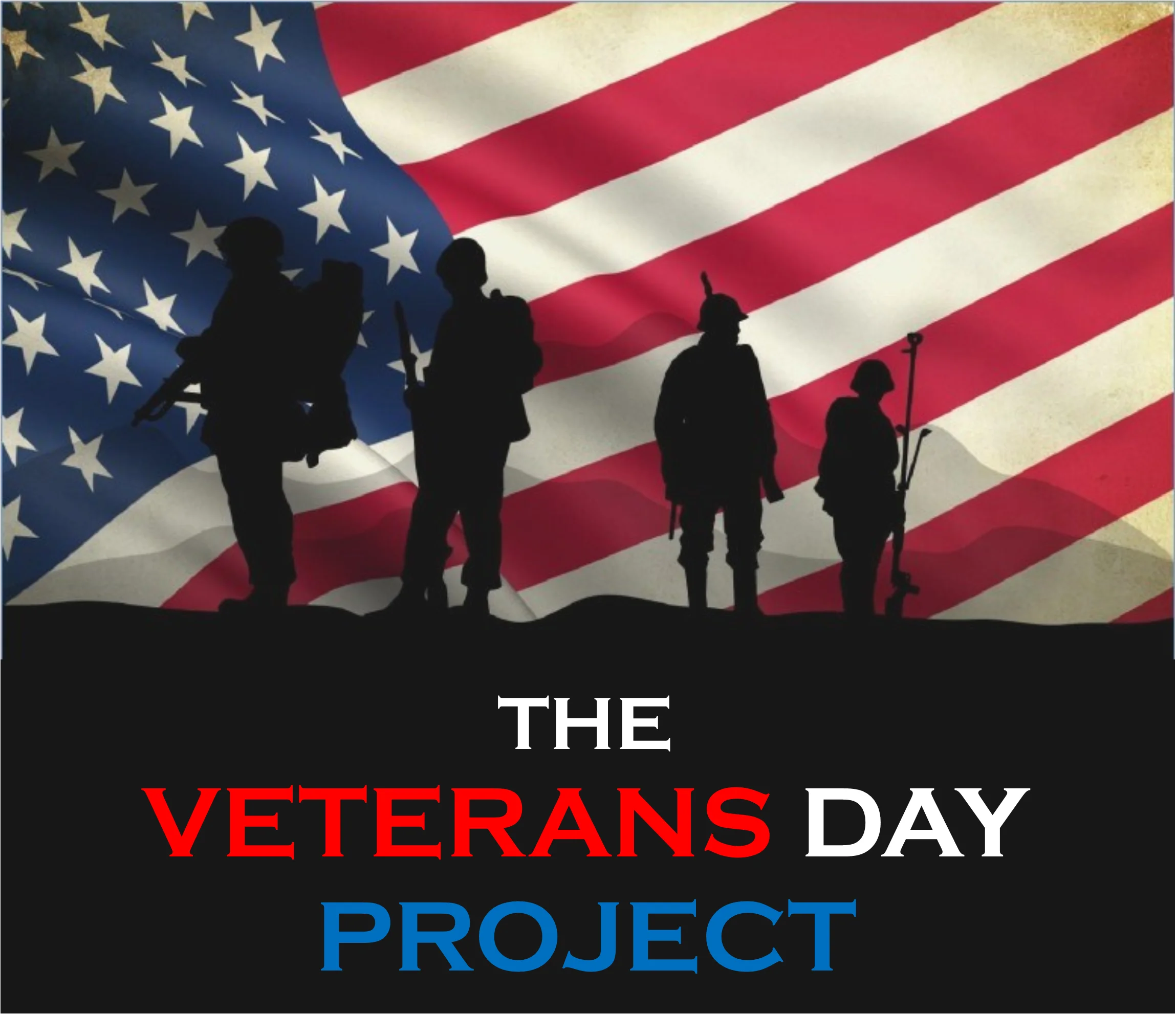 Honoring Heroes: Patriotic Veterans Day Silhouettes Clipart Design