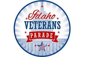 Idaho Veterans Parade Commemorative Clipart Design with Patriotic Symbolism
