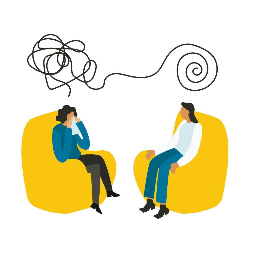 Mental Health Communication and Understanding Therapeutic Clipart Illustration