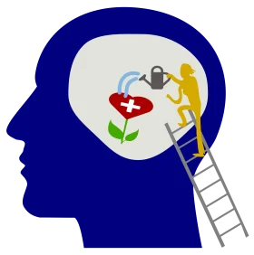 Mind Care and Emotional Wellness: A Symbolic Mental Health Clipart Illustration