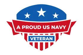 Patriotic A Proud US Navy Veteran Commemorative Clipart Design Shield