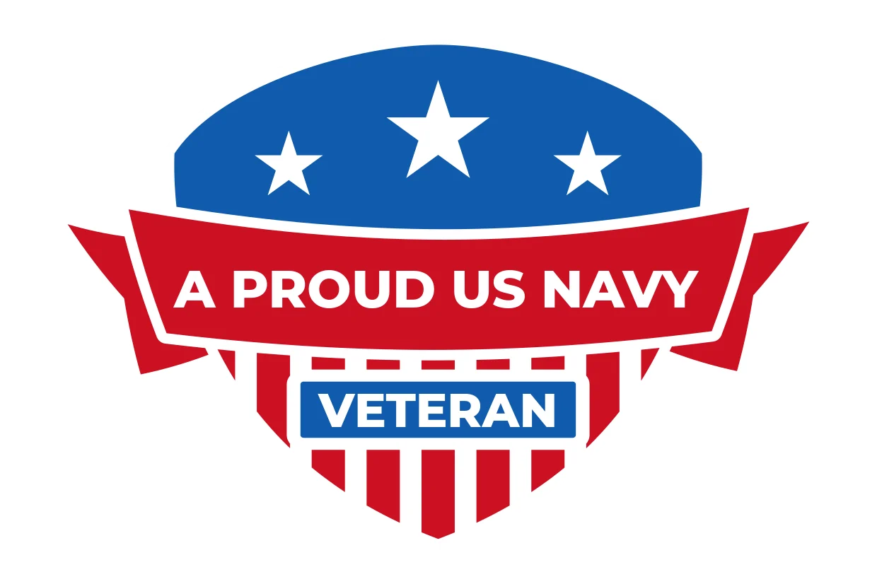 Patriotic A Proud US Navy Veteran Commemorative Clipart Design Shield