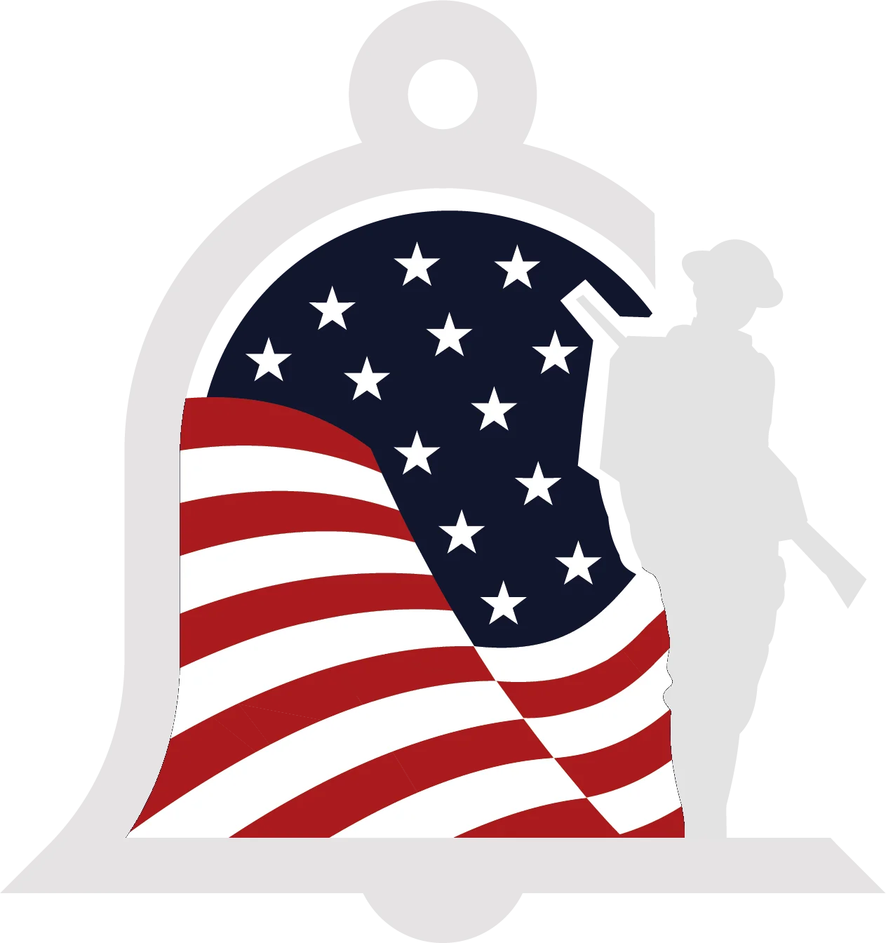 Patriotic Bell-Shaped Veterans Day Clipart Honoring American Military Service