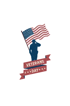 Patriotic Veterans Day Clipart Honoring Military Service and American Pride