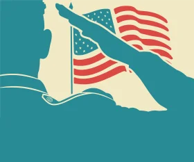 Patriotic Veterans Day Clipart Honoring Military Service and American Pride