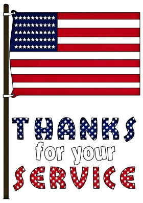 Patriotic Veterans Day Clipart Honoring Military Service with American Flag