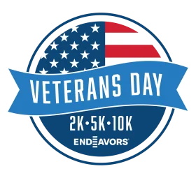 Patriotic Veterans Day Commemorative Clipart Logo with American Flag Colors