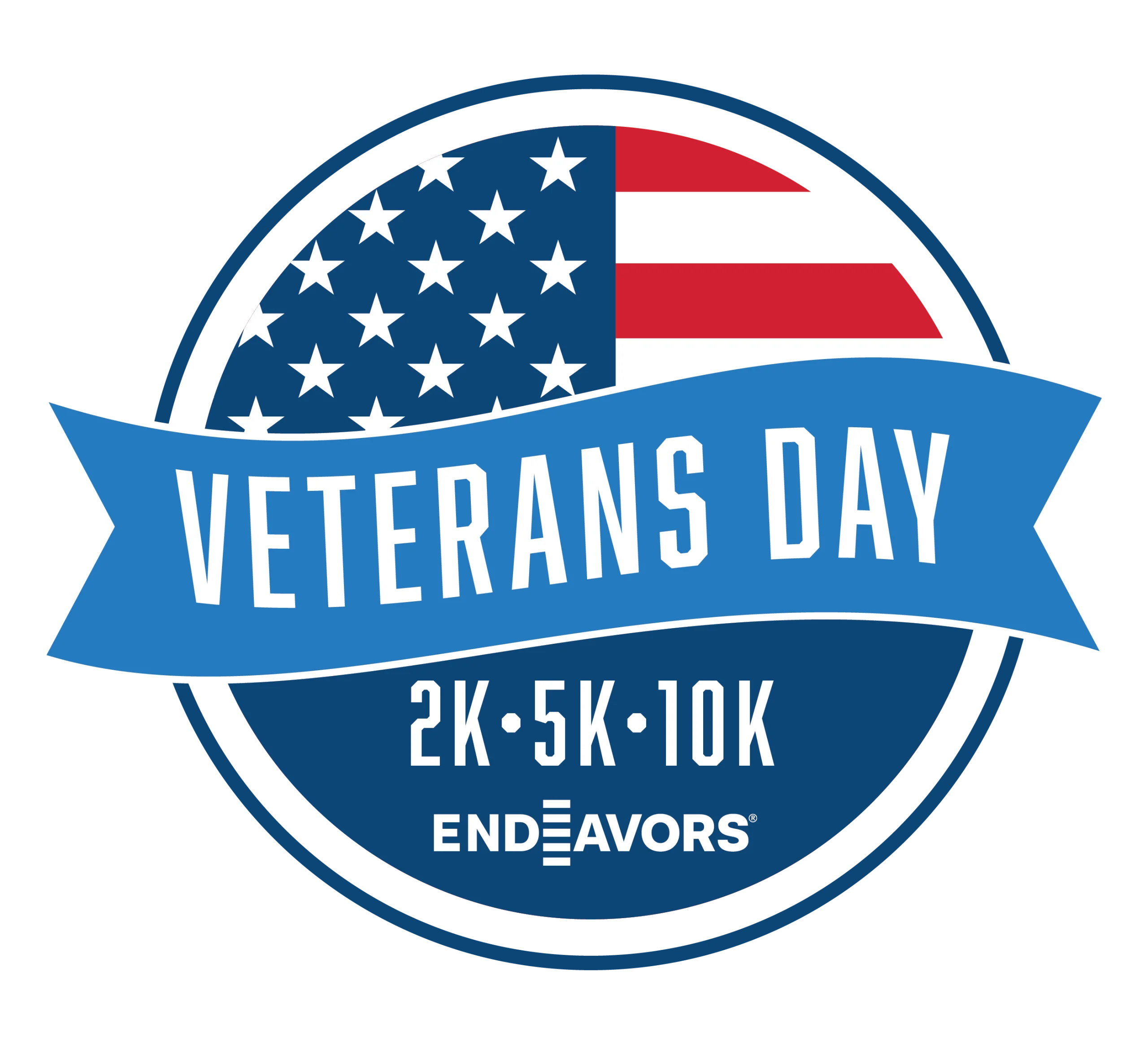 Patriotic Veterans Day Commemorative Clipart Logo with American Flag Colors