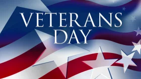 Patriotic Veterans Day Commemorative Clipart with American Flag Colors