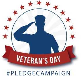 Patriotic Veteran's Day Salute Clipart Honoring Military Service and Sacrifice